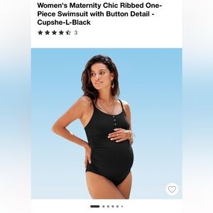 Black Maternity Swimsuit